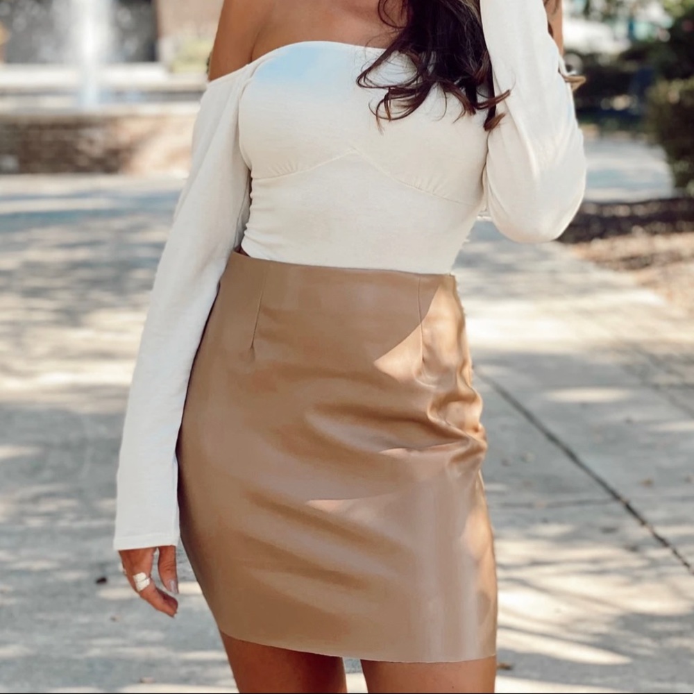 PULeather Mini Skirt